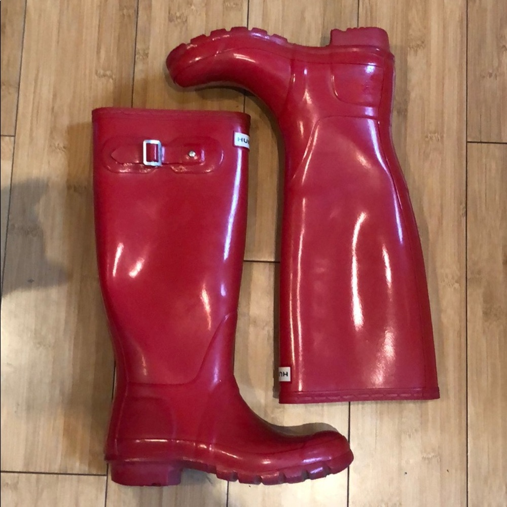 Hunter Tall Bright Red Boot